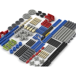 RGEAR Technik Ersatzteile Set, Technik Teile Set Zahnräder, Lochbalken Lochsteine und reuz Achse Stange usw, Kompatibel mit LEGO Technic (Zufällige Farbe), (23VUR22Z18C) - 1