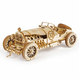 ROKR 3D Puzzle Holzpuzzle Modellbau - Car Holzbausatz - Weihnachten Geburtstagsgeschenk für Jugendliche und Erwachsene (Grand Prix Car) - 1
