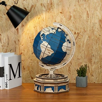 ROKR Globe Holzpuzzle Modellbausätze Puzzle 3D Bausatz Erwachsene - 2