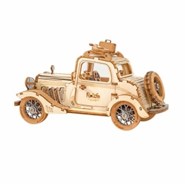 Rolife 3D Holzpuzzle Modellbau Car Holzbausatz für Erwachsene Teenager Oldtimer 164 Teilen, Vintage Car - 1