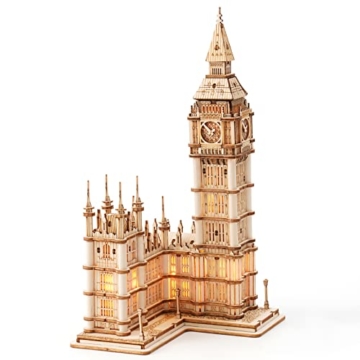 Rolife Holzpuzzle Erwachsene 3D Modellbau Holzbausatz für Erwachsene Teenager 220 Teilen, Big Ben - 1