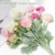 ROLLWAY 5 Bündel Kunstblumen wie Echt Pfingstrosen Künstlich Seidenblumen Groß 51cm, Künstliche Blumen Ranunkeln Künstlich Pfingstrose Kunst Blumen Künstlicher Blumenstrauss Rosa Lila Weiß（φ 8cm） - 3