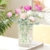 ROLLWAY 5 Bündel Kunstblumen wie Echt Pfingstrosen Künstlich Seidenblumen Groß 51cm, Künstliche Blumen Ranunkeln Künstlich Pfingstrose Kunst Blumen Künstlicher Blumenstrauss Rosa Lila Weiß（φ 8cm） - 4