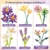 Rongmeiz Blumen Bausatz für Erwachsene, Botanisches Blumenstrauß DIY-Set mit 13 Künstliche Blumen – Kreativer Bastelset für Home Deko, Blumenstrauß Blöcke Bauspielzeug Frauen Kinder - 2