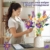 Rongmeiz Blumen Bausatz für Erwachsene, Botanisches Blumenstrauß DIY-Set mit 13 Künstliche Blumen – Kreativer Bastelset für Home Deko, Blumenstrauß Blöcke Bauspielzeug Frauen Kinder - 4
