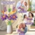 Rongmeiz Blumen Bausatz für Erwachsene, Botanisches Blumenstrauß DIY-Set mit 13 Künstliche Blumen – Kreativer Bastelset für Home Deko, Blumenstrauß Blöcke Bauspielzeug Frauen Kinder - 6