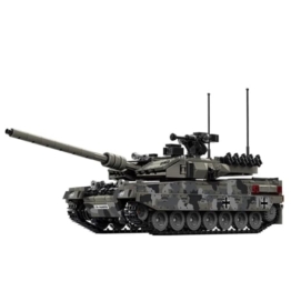 SANFUNET Technik Panzer Bausteine, 1000+ Teile Leopard 2A7 Heavy Tank Bausteinmodell, Klemmbausteine MOC Bausatz Bauspielzeug Kompatibel mit Großen Marken - 1