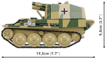 COBI Grille Sd.Kfz. 138 Sturmgeschütz Panzerkampfwagen 38(t) Maße