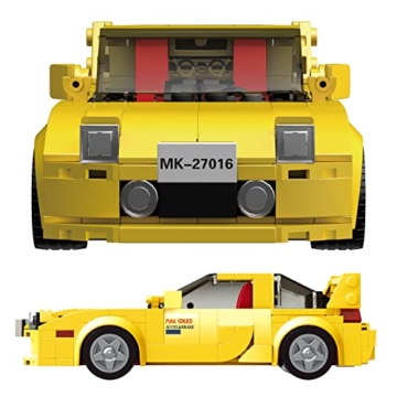 SHHFWU 27016 Technik Rennwagen zum zusammenbauen, 329 Teile Technik Bausatz mit Display-Box, Rennwagenspielzeug, Sportwagen Bauset Kompatibel mit Lego