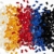 Simba 104114200 - Blox 700 Bausteine für Kinder ab 3 Jahren, 8er Steinebox mit Grundplatte, vollkompatibel, farblich gemischt, schwarz, rot, weiß, gelb, blau, 104114200 - 5