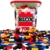 Simba 104114200 - Blox 700 Bausteine für Kinder ab 3 Jahren, 8er Steinebox mit Grundplatte, vollkompatibel, farblich gemischt, schwarz, rot, weiß, gelb, blau, 104114200 - 1