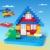 Simba Blox 104114518 - 250 Bausteine im Eimer, für Kinder ab 3 Jahren, Verschiedene Steine, 8 Fenster, 4 Türen, mit Grundplatte, vollkompatibel, farblich gemischt