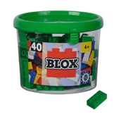 Simba 104114537 - Blox, 40 grüne Bausteine für Kinder ab 3 Jahren, 8er Steine, in Dose, hohe Qualität, vollkompatibel mit vielen anderen Herstellern - 1