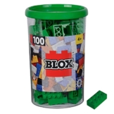 Simba 104114542 - Blox, 100 grüne Bausteine für Kinder ab 3 Jahren, 8er Steine, in Dose, hohe Qualität, vollkompatibel mit vielen anderen Herstellern - 1