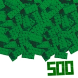 Simba 104114547 - Blox, 500 grüne Bausteine für Kinder ab 3 Jahren, 8er Steine, im Karton, hohe Qualität, vollkompatibel mit vielen anderen Herstellern - 1