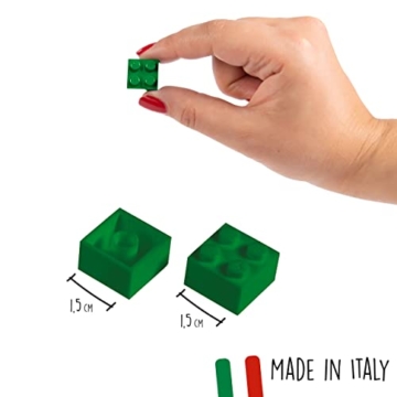 Simba 104114552 - Blox, 1000 grüne Bausteine für Kinder ab 3 Jahren, 4er Steine, im Karton, hohe Qualität, vollkompatibel mit vielen anderen Herstellern - 3