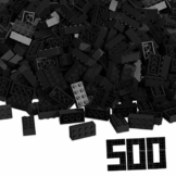 Simba 104118935 - Blox, 500 schwarze Bausteine für Kinder ab 3 Jahren, 8er Steine, im Karton, vollkompatibel mit vielen anderen Herstellern - 1