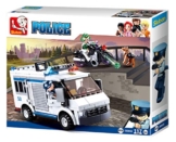 Sluban Klemmbausteine SL0652 Sluban SL95512, Gefangenenwagen (117 Teile) [M38 B0652], Spielset, Klemmbausteine, Rettungskräfte, mit Spielfigur, Polizei, Mehrfarbig - 1