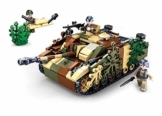 Sluban Klemmbausteine SL95718, WWII - Deutscher Jagdpanzer [M38-B0858], Spielset , Klemmbausteine, Soldaten, mit Spielfigur, Army WWII, bunt - 1