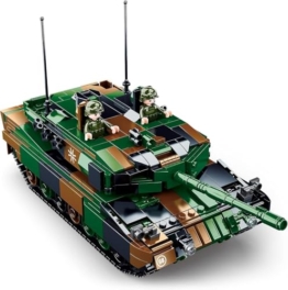 Sluban Klemmbausteine Sluban SL95709, Kampfpanzer Leopold (766 Teile) [M38-B0839], Spielset, Klemmbausteine, Soldaten, mit Spielfigur, Army, bunt - 1