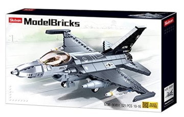 Sluban M38-B0891 Modell Bricks – F-16C Falcon Fighter 521 Stück, Mehrfarbig - 4