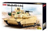 Sluban- Modell Bricks-M1A2 Sep V2 Abrams Hand Battle Tank 781 Stück, M38-B0892, Mehrfarbig - 1