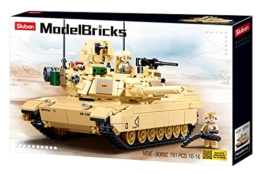 Sluban- Modell Bricks-M1A2 Sep V2 Abrams Hand Battle Tank 781 Stück, M38-B0892, Mehrfarbig - 1