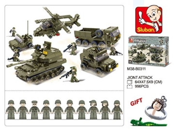 Sluban SL95137, Landstreitkräfte Set II (996 Teile) [M38-B0311], Spielset , Klemmbausteine, Soldaten, mit Spielfigur, Army - 2