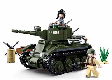 Sluban SL95557, WWII - Leichter All. Panzer (348 Teile)[M38-B0686], Spielset , Klemmbausteine, Soldaten, mit Spielfigur, Army WWII - 1
