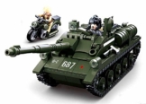 Sluban SL95558, WWII - Alliierter Jagdpanzer(335 Teile)[M38-B0687], Spielset , Klemmbausteine, Soldaten, mit Spielfigur, Army WWII, Multi Color - 1