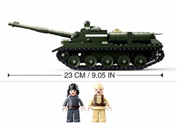 Sluban SL95558, WWII - Alliierter Jagdpanzer(335 Teile)[M38-B0687], Spielset , Klemmbausteine, Soldaten, mit Spielfigur, Army WWII, Multi Color - 3