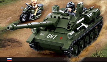 Sluban SL95558, WWII - Alliierter Jagdpanzer(335 Teile)[M38-B0687], Spielset , Klemmbausteine, Soldaten, mit Spielfigur, Army WWII, Multi Color - 4
