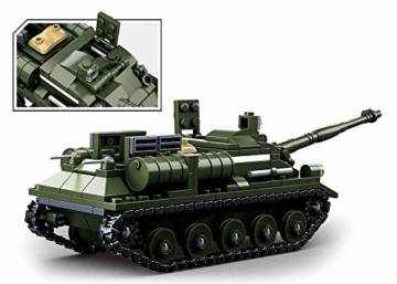 Sluban SL95558, WWII - Alliierter Jagdpanzer(335 Teile)[M38-B0687], Spielset , Klemmbausteine, Soldaten, mit Spielfigur, Army WWII, Multi Color - 6