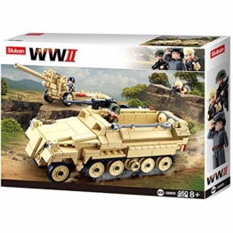 Sluban SL95566, WWII - Deutsches Halbkettenfahrzeug [M38-B0695], Spielset , Klemmbausteine, Soldaten, mit Spielfigur, Army WWII - 1