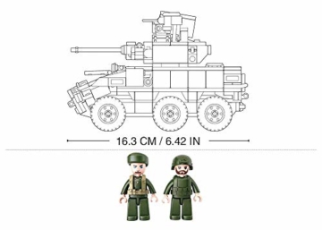 Sluban SL95613, Spähpanzer III (384 Teile) [M38-B0753], Spielset , Klemmbausteine, Soldaten, mit Spielfigur, Army - 4