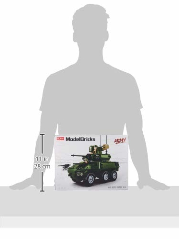Sluban SL95613, Spähpanzer III (384 Teile) [M38-B0753], Spielset , Klemmbausteine, Soldaten, mit Spielfigur, Army - 6