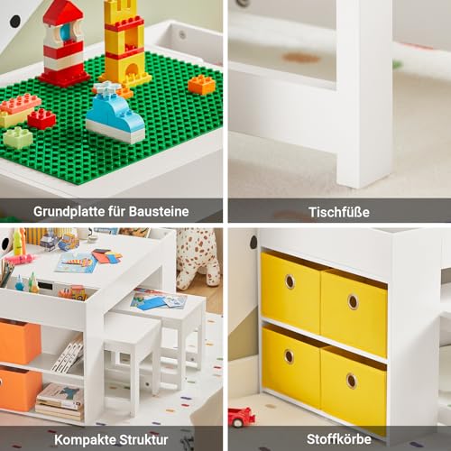 SoBuy Bautisch mit 2 Stühlen mit Noppen