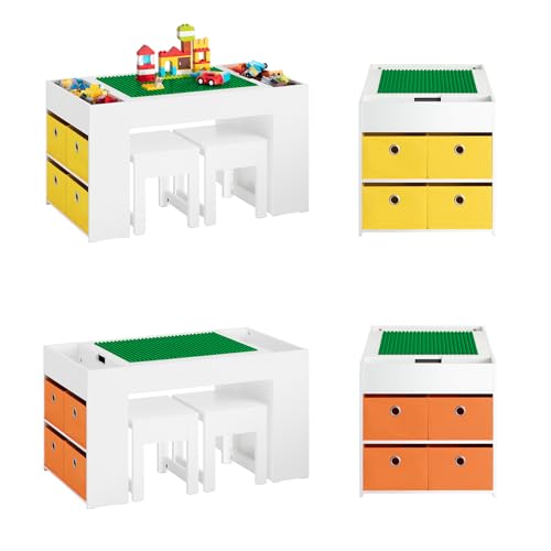 SoBuy Bautisch mit 2 Stühlen mit Noppen mit Schubladen