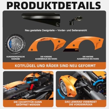 Solus GT Technik Bausatz Auto 2,4G-Fernsteuerungs Sportwagenmodell im 1:14, - 3