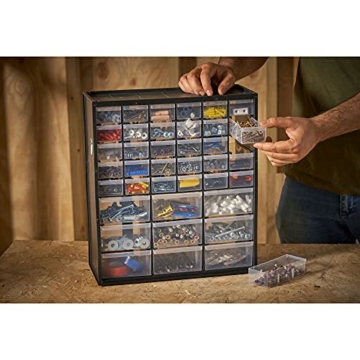 Stanley Aufbewahrungsbox (mit 39 Schubfächern, Maße 36.5 x 43.5 x 15.5 cm, geeignet für Wandmontage) 1-93-981, Mehrfarbig - 4