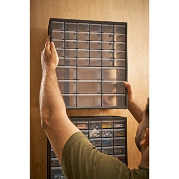 Stanley Aufbewahrungsbox (mit 39 Schubfächern, Maße 36.5 x 43.5 x 15.5 cm, geeignet für Wandmontage) 1-93-981, Mehrfarbig - 5