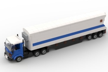 Steinchenshop Klemmbaustein Auto City LKW Sattelschlepper mit Auflieger kompatibel mit den Bausteinen vom Marktführer aus Dänemark (ST-77001) - 2