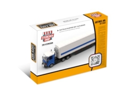 Steinchenshop Klemmbaustein Auto City LKW Sattelschlepper mit Auflieger kompatibel mit den Bausteinen vom Marktführer aus Dänemark (ST-77001) - 1