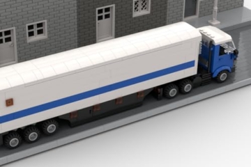 Steinchenshop Klemmbaustein Auto City LKW Sattelschlepper mit Auflieger kompatibel mit den Bausteinen vom Marktführer aus Dänemark (ST-77001) - 7