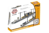 Steinchenshop Moderner Modularer Bahnsteig – 1.047 Klemmbausteine – 106 cm lang – 8 Module flexibel kombinierbar – mit bedruckten Steinen – kompatibel mit gängigen Bausteinsystemen - 1