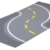 Strictly Briks - Bauplatten Straße mit Kurve - Bauplatten für Straßen, Städte, Garagen & mehr - 100 % kompatibel mit Allen führenden Marken - 10 x 10 (25,4 x 25,4 cm) - 4 Stück