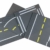 Strictly Briks - Straßen-Bauplatten - Bausteinplatten für Straßen, Städte, Garagen & mehr - 100 % kompatibel mit Allen führenden Marken - Set mit verschiedenen Straßenabschnitten - 25,5 x 25,5 cm - 1