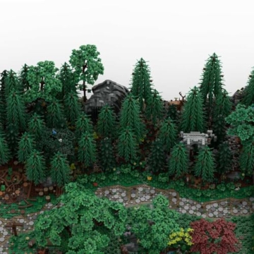 TBRICKFUNR MOC Klemmbausteine Mittelalterliche Burg, 50996 Teile Landschaftserweiterung 1 Bundle Bausteine Set für MOC-207737 Schloss Hohengeroldseck, MOC-208147 - 4