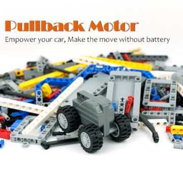 Technical ersatzteile, Technische Teile Sets, Pull Back Motor Kreuzstangen Achsen Pins Stecker Verbinder Liftarms,Stopper klein, kompatibel mit große Marke, Spielzeug für Kinder, Jungen und Mädchen - 2