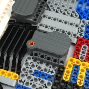 Technical ersatzteile, Technische Teile Sets, Pull Back Motor Kreuzstangen Achsen Pins Stecker Verbinder Liftarms,Stopper klein, kompatibel mit große Marke, Spielzeug für Kinder, Jungen und Mädchen - 3